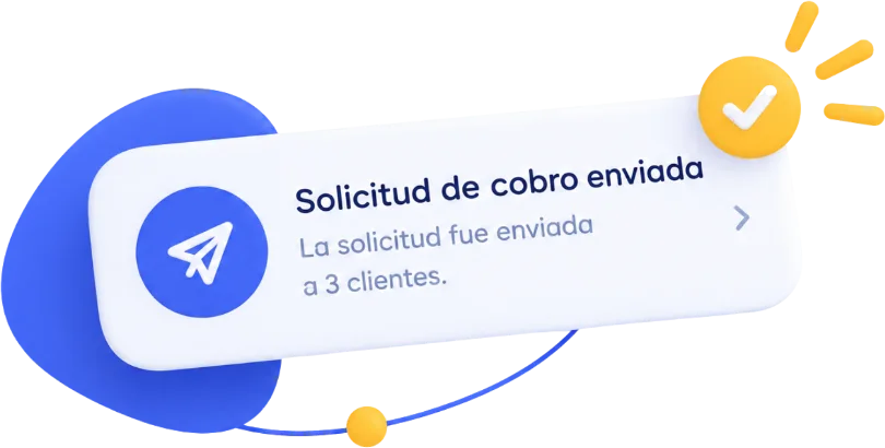 Aviso de Chytapay: solicitud de cobro enviada a 3 clientes.